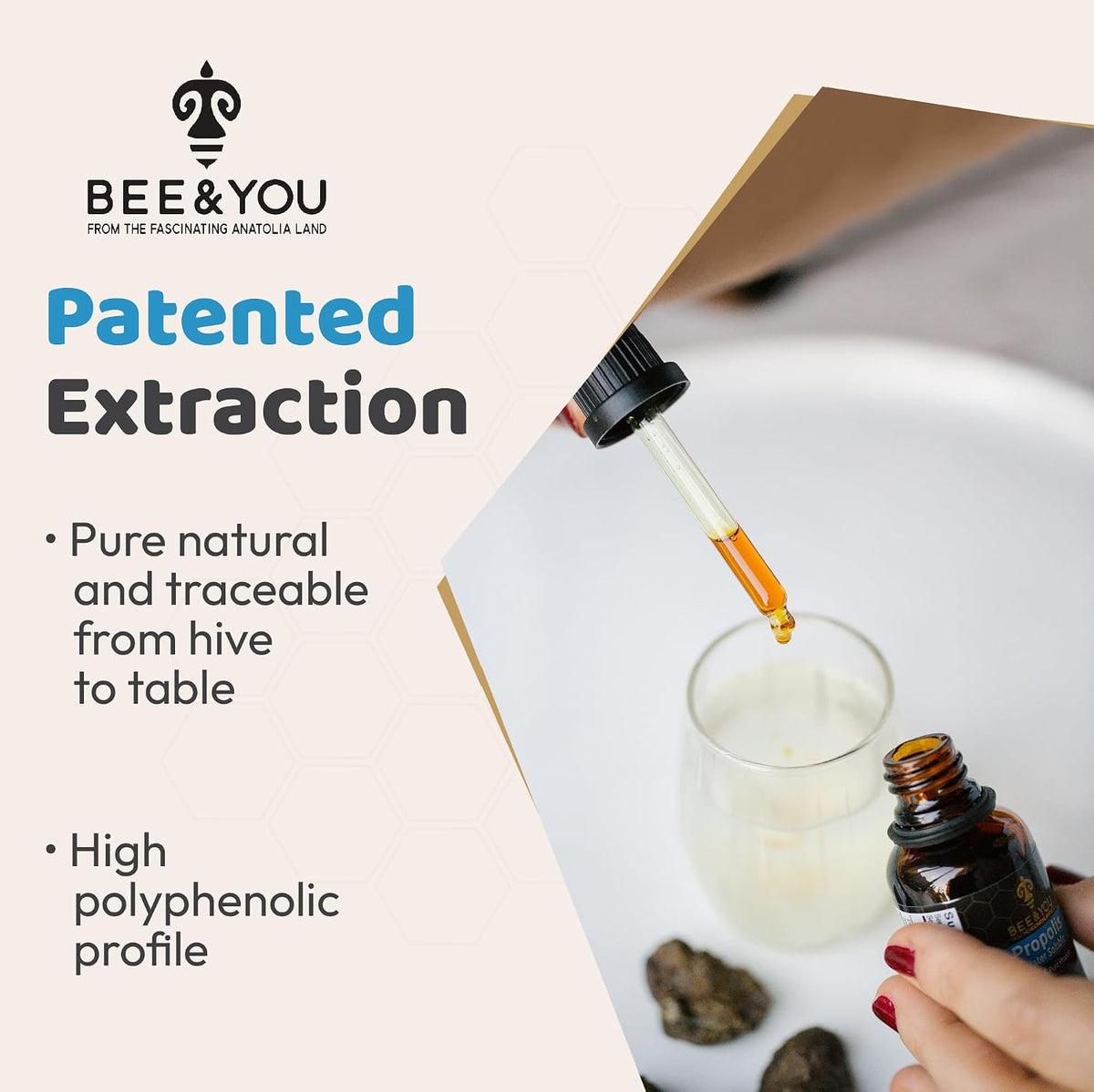 Bee and You Natural Pure Propolis Extract – Water Soluble, High Potency, 30ml - görsel 6