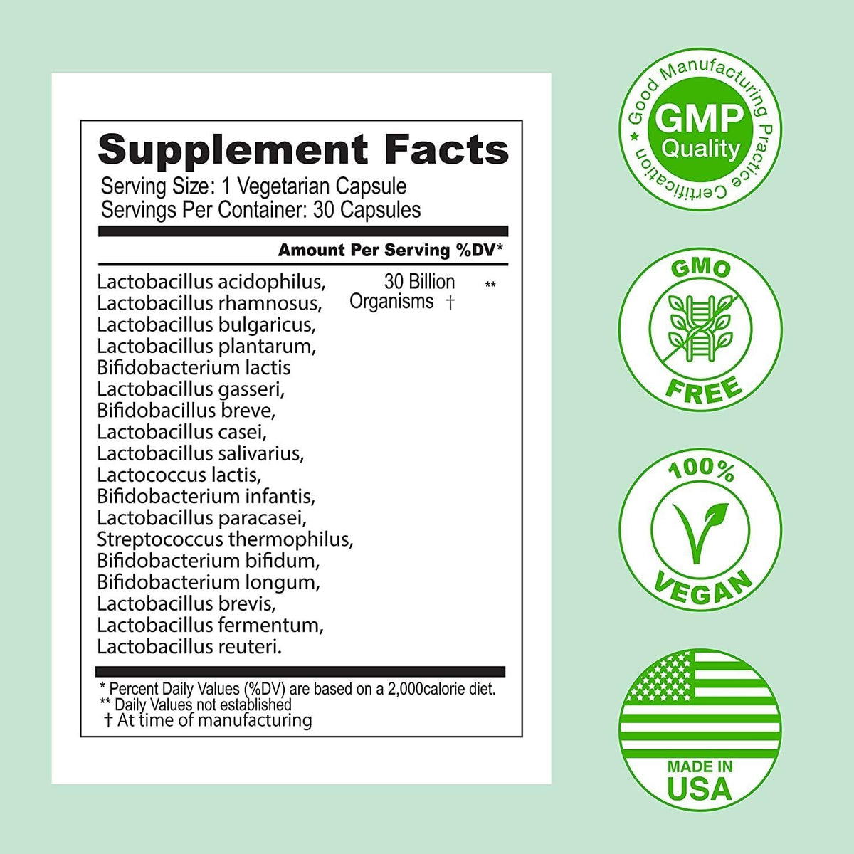 ASULABS® Advanced Probiotic Formula with 18 Clinically Selected Strains for Digestive Comfort – 30 Vegetarian Capsules - görsel 2