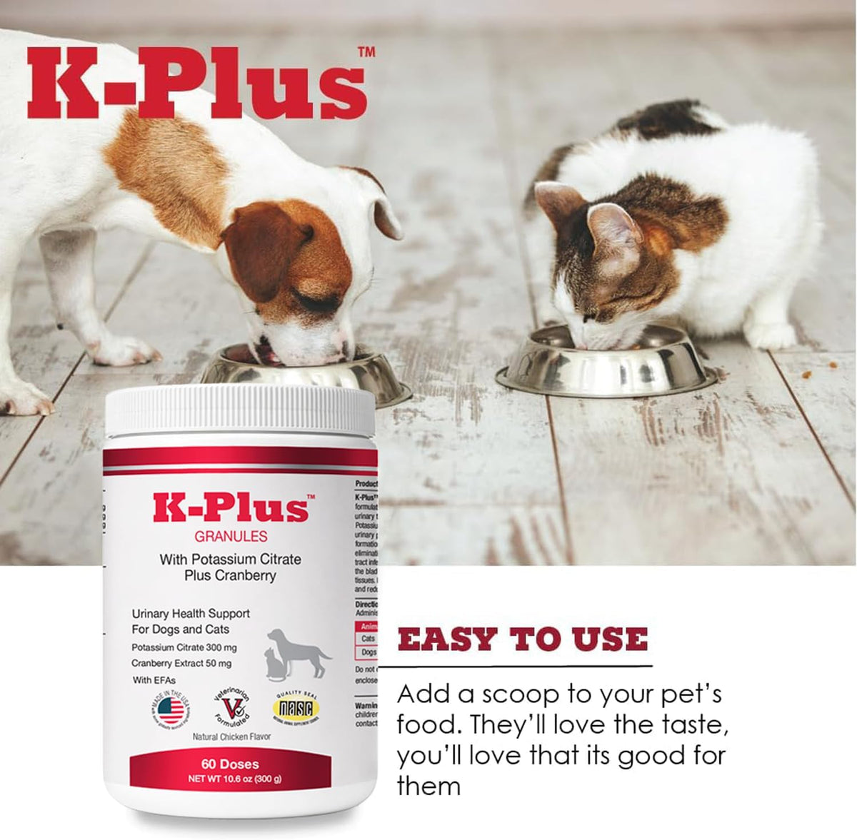 K-Plus Potassium Citrate + Cranberry Granules for Dogs & Cats - görsel 4