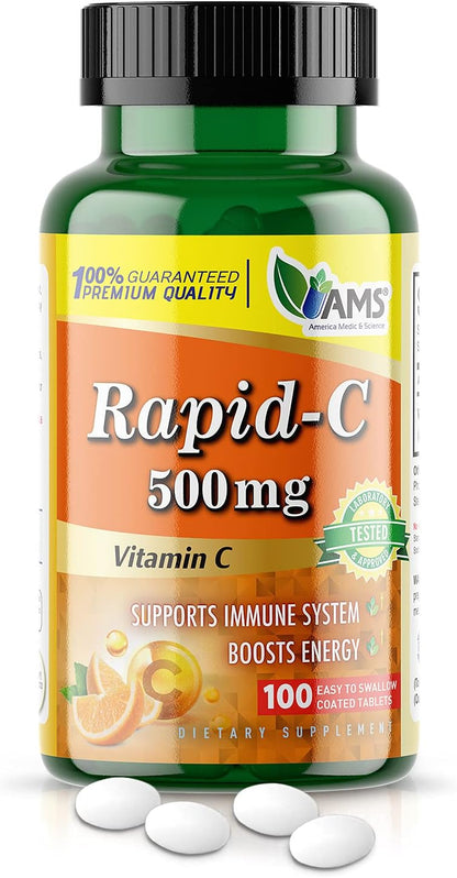 America Medic & Science Rapid-C 1000mg Vitamin C Supplement - 100 Tablets