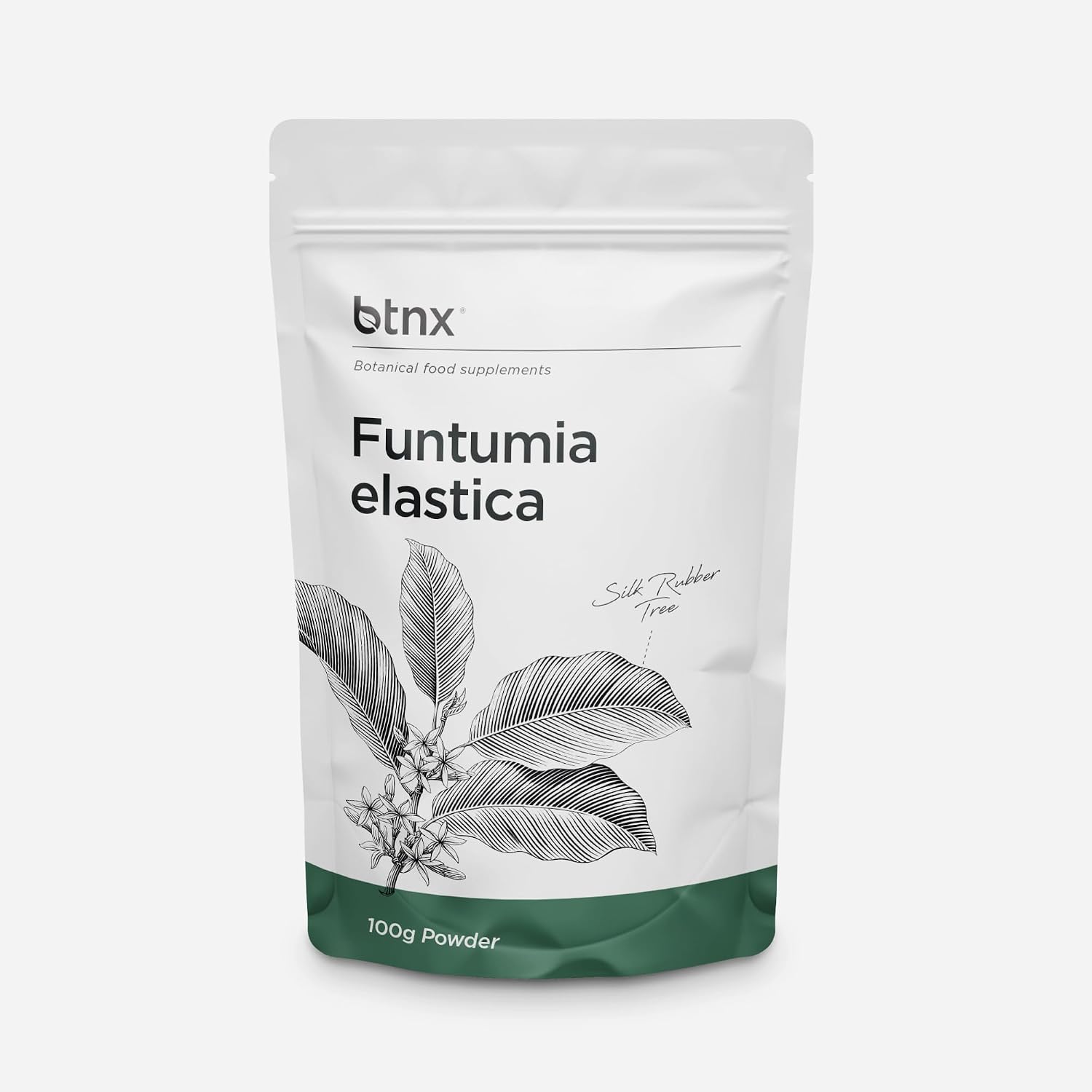 BTNX Funtumia Elastica Powder – Respiratory Support Supplement – Supports Healthy Breathing, Clear Airways & Lung Wellness – Traditional African Botanical – 100% Herbal Formula - görsel 1