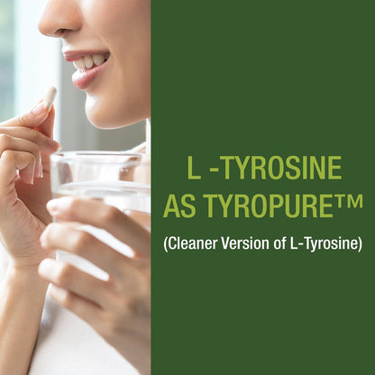 TyroPure L-Tyrosine 500mg Capsules - Naturally Fermented for Optimum Absorption