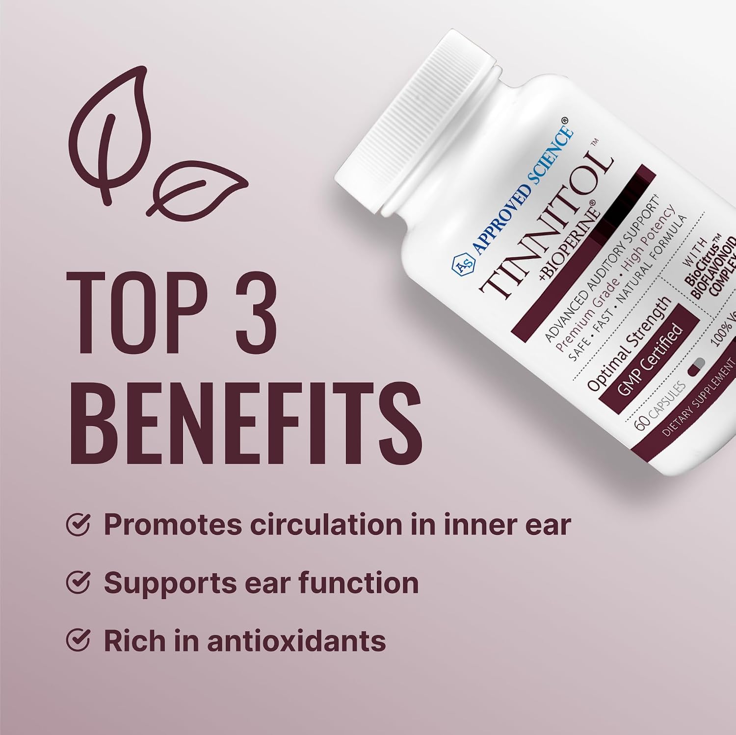 Approved Science Tinnitol - Tinnitus Support Supplement - 60 Capsules - görsel 3