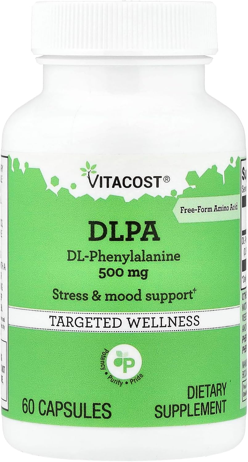 Vitacost DLPA, 500 mg, 60 Capsules - görsel 1