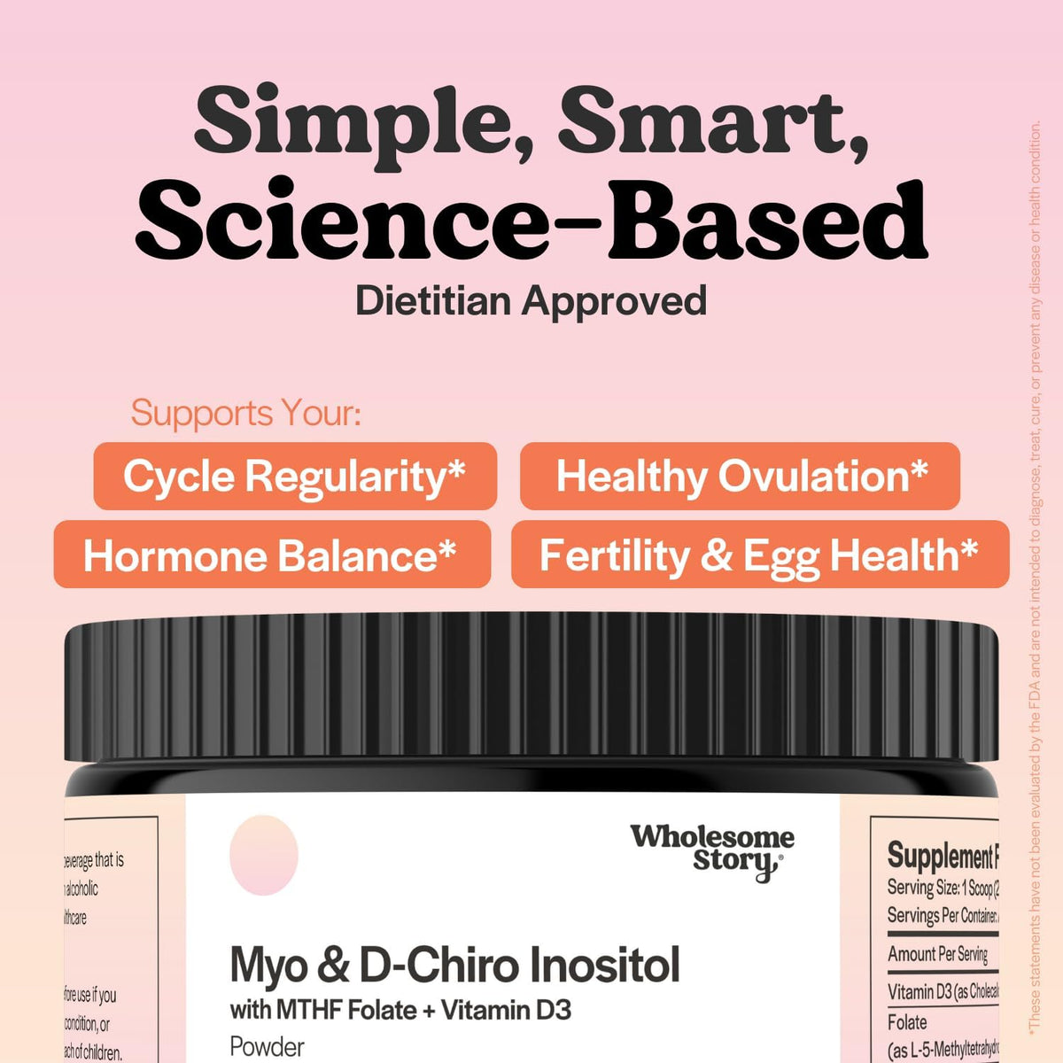 Inositol Powder with MTHF Folate and Vitamin D3 | Myo-Inositol & D-Chiro Inositol for Hormonal Support | 30 Servings - görsel 2