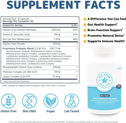5-in-1 Bio-Heal® Probiotic Capsules for Children, Men & Women