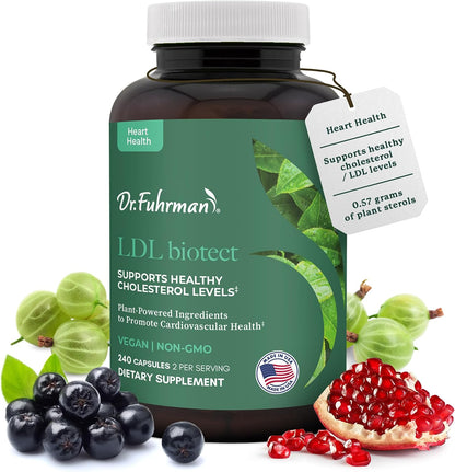 Dr. Fuhrman's LDL Biotect Cholesterol Lowering Supplement with Plant Sterols and Organic Extracts - 240 Capsules