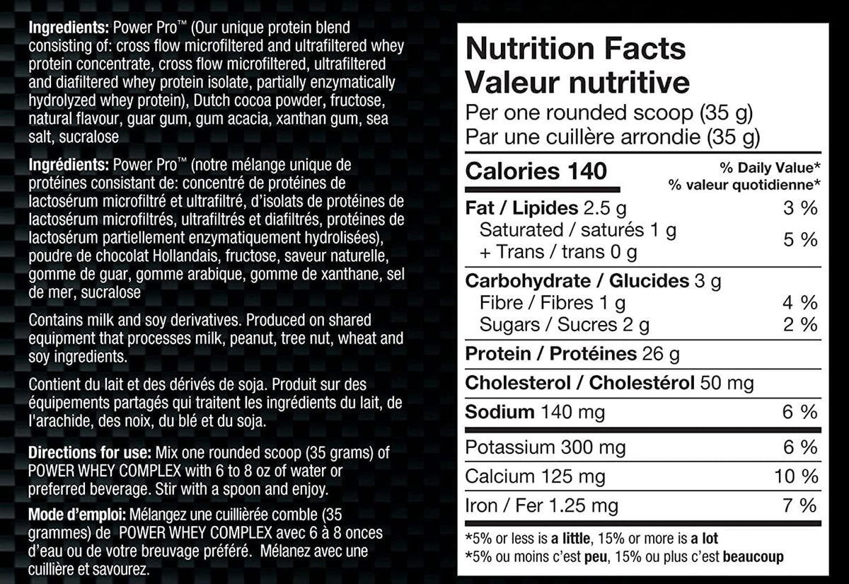 BioX Power Whey Complex | High Protein 100% Pure Whey Protein Powder | 26g Protein | 52 Servings, 4LB (Chocolate) - görsel 2