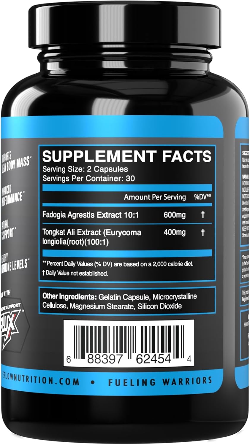 eFlow Nutrition Fadogia Agrestis + Tongkat Ali - [2-in-1] Natural Performance Supplement for Hormone, Energy, & Mood Support - Extract Powder (60 Capsules) - görsel 8