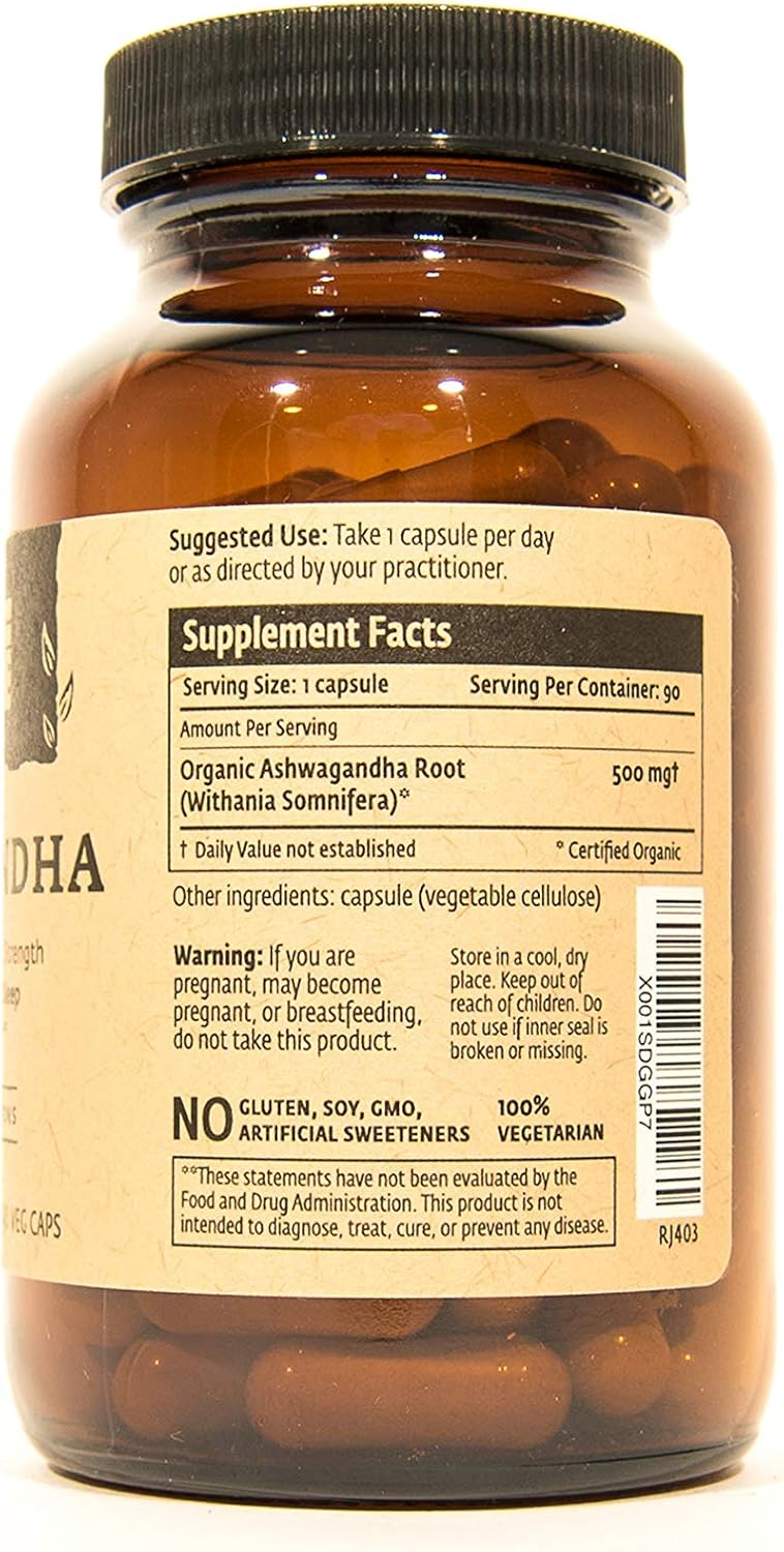 ISHA Ashwagandha Supplement – Natural Herbal Supplement, 500 mg, 90 Vegan Capsules - görsel 1