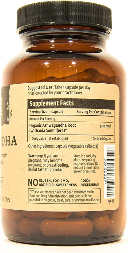 ISHA Ashwagandha Supplement – Natural Herbal Supplement, 500 mg, 90 Vegan Capsules