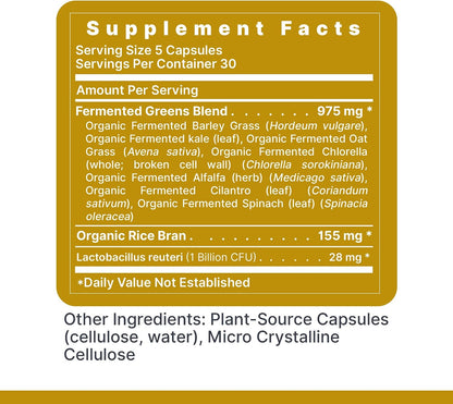 Premier Research Labs Probiotic Fermented Greens - Super Greens with Probiotics - 150 Capsules