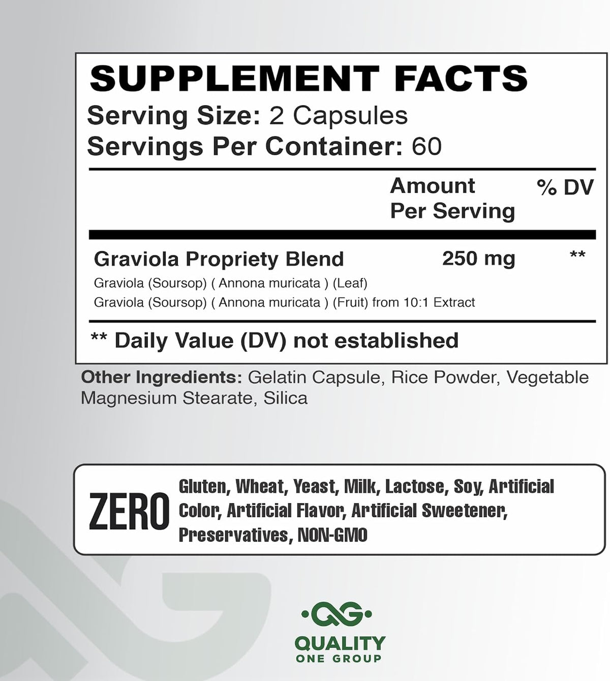 GRAVIOLA MAX - Pure Graviola Leaf Extract Supplement - Soursop (Annona muricata) - Immune Support & Antioxidants - görsel 2