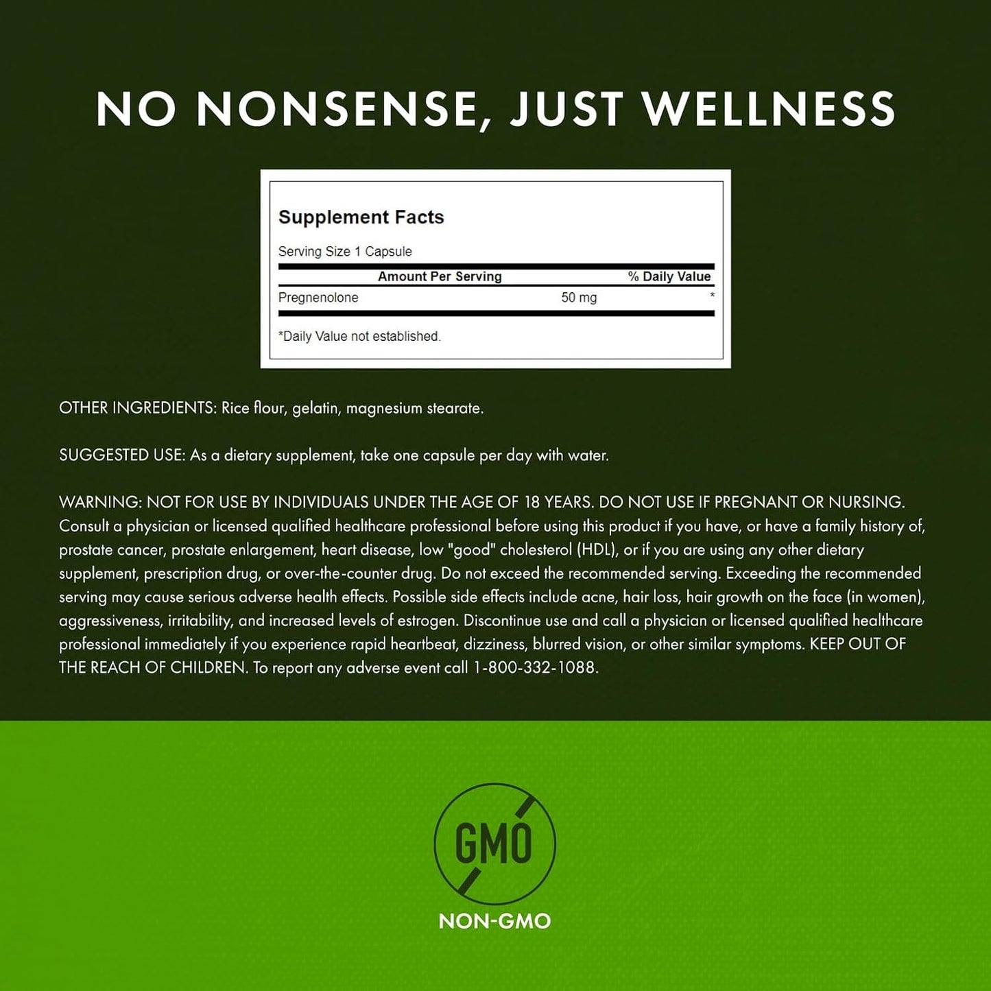 Swanson Super-Strength Pregnenolone 50 mg, 60 Capsules (2-Pack) - görsel 3