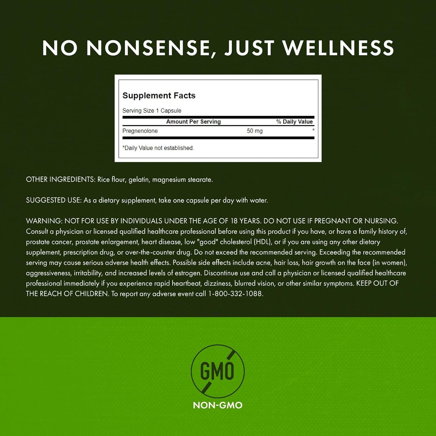 Swanson Super-Strength Pregnenolone 50 mg, 60 Capsules (2-Pack) - görsel 3