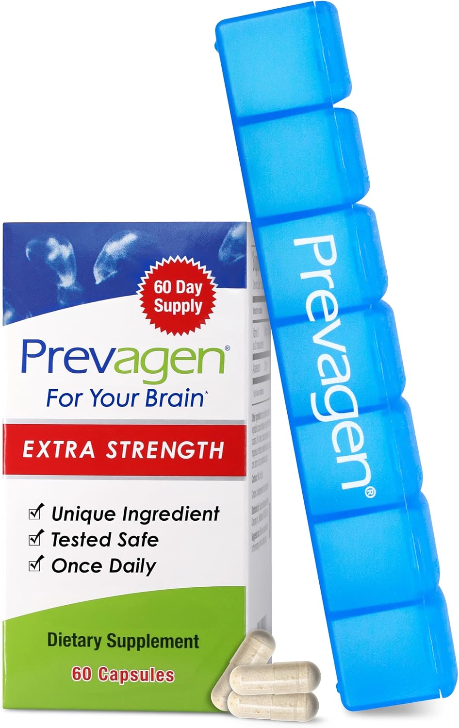 Prevagen Extra Strength - 60 Capsules (2 Month Supply) - Brain Supplement with Apoaequorin and Vitamin D3 - görsel 1