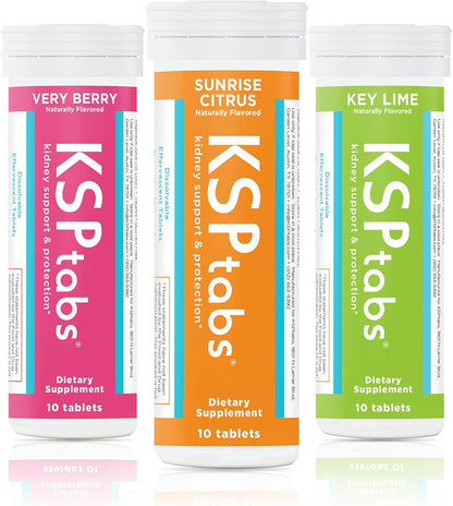 Trial Pack All-Natural Hydration & Kidney Support Supplement to Help Reduce Calcium Oxalate Crystal Formation - Berry, Lime, Citrus - 3 Pack