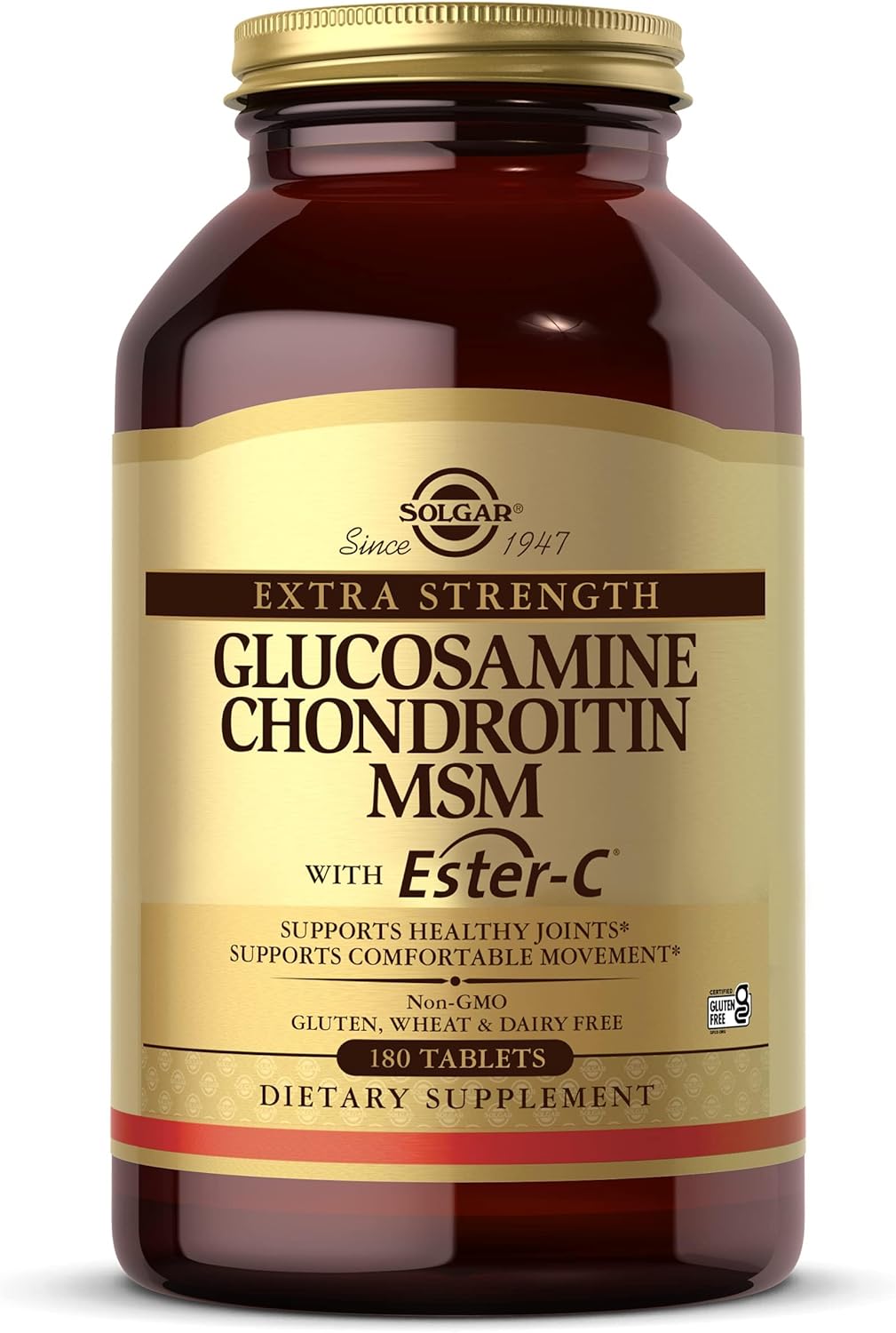Solgar Extra Strength Glucosamine Chondroitin MSM with Ester-C, 180 Tablets - görsel 1