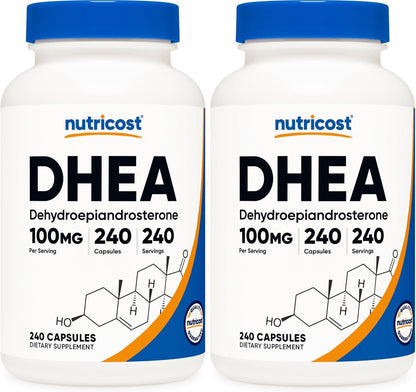 Nutricost DHEA 100mg, 120 Capsules - Gluten-free, Soya Free, Non-GMO