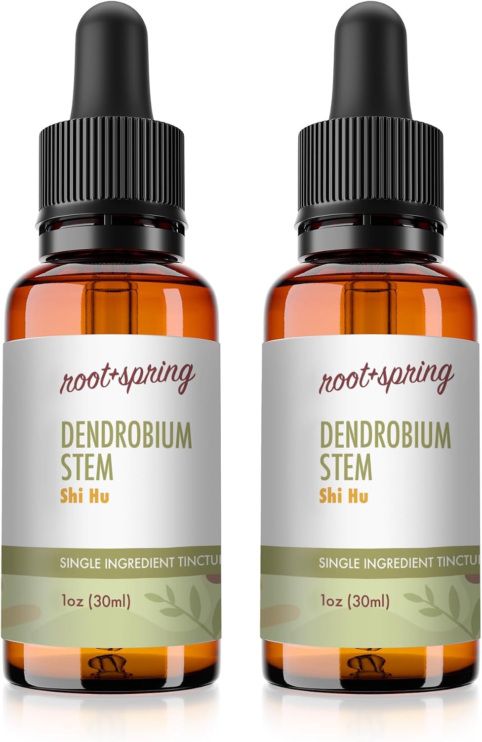 Dendrobium Stem - Shi Hu Herbal Tincture - Liquid Extract Concentrate with Dropper - Dendrobium Orchids Nobile Pod Stem Natural Herb TCM Supplement - Single Ingredient Formula 60 ml (2 x 30 ml) - görsel 1