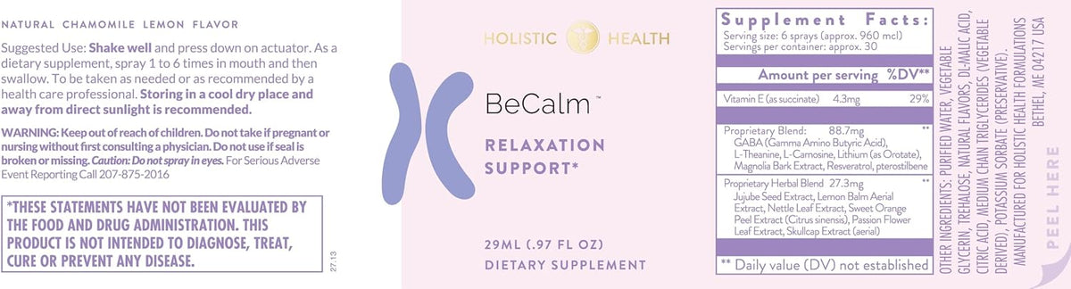 Holistic Health BeCalm Spray, 29 ml - görsel 4