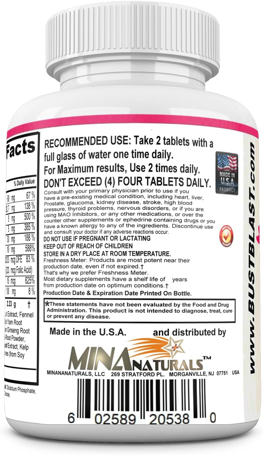 Bust Blast Loaded – Female Breast Enhancement Tablets, 60 Count - görsel 6