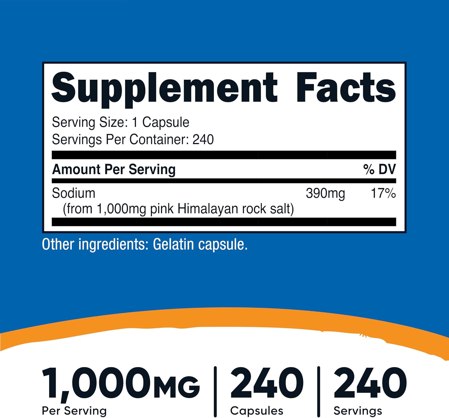 Nutricost Pink Himalayan Salt Capsules, 1000mg, 240 Capsules - görsel 2