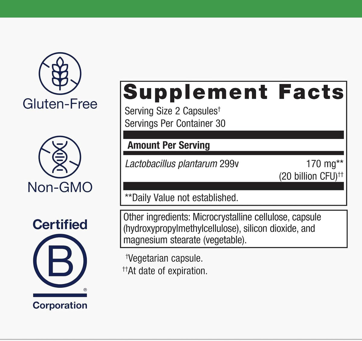 Metagenics UltraFlora Intensive Care Probiotic - 20 Billion CFU - Clinically Tested Lactobacillus plantarum 299v - Supports Digestive Health - 60 Capsules - görsel 4