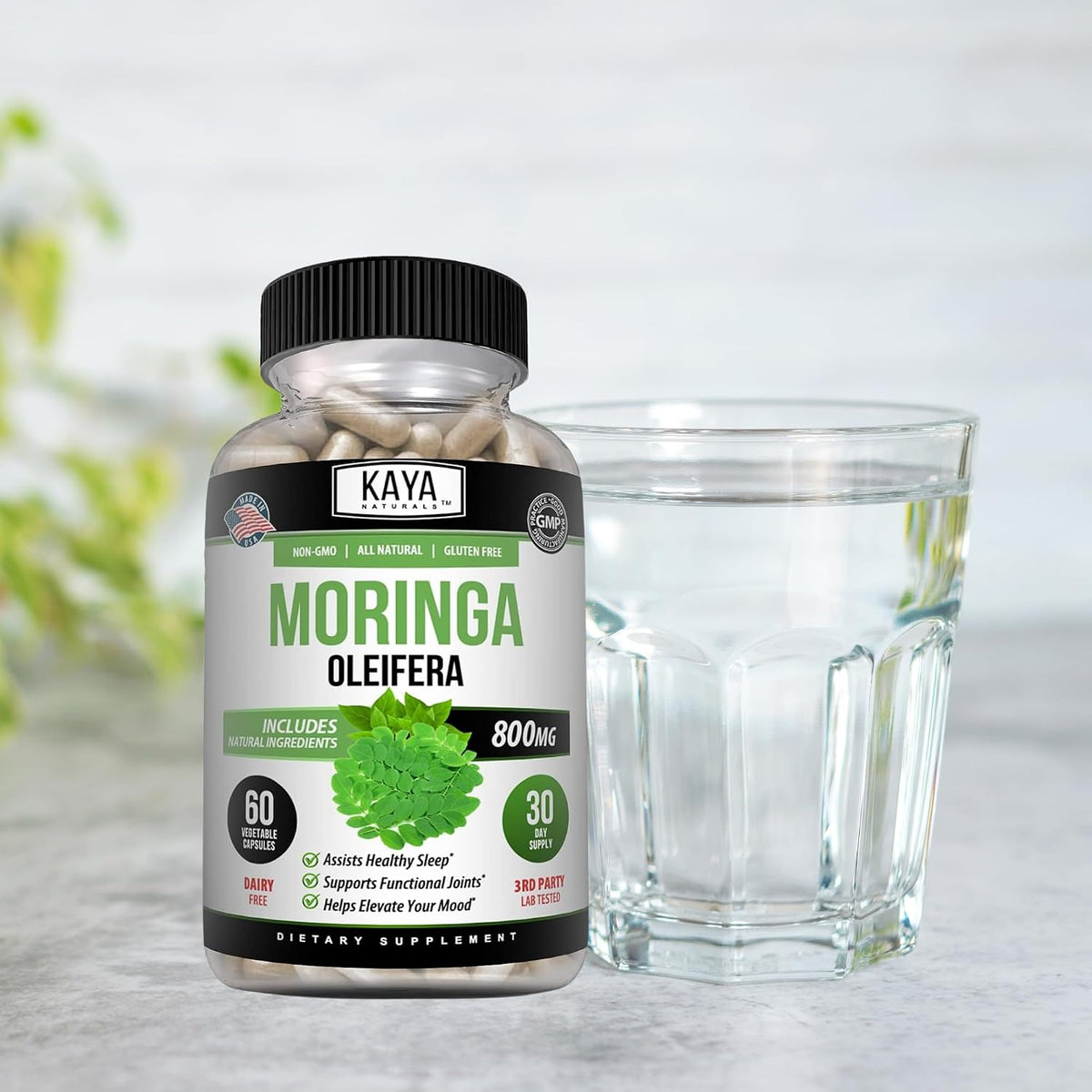 Kaya Naturals Moringa Leaf Extract – Complete Greens Superfood Food Supplement – 60 Vegetable Capsules – Image 7