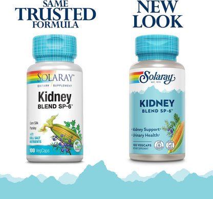 Solaray Kidney Blend SP-6 – Traditional Herbal Supplement for Women and Men, 100 Vegan Capsules