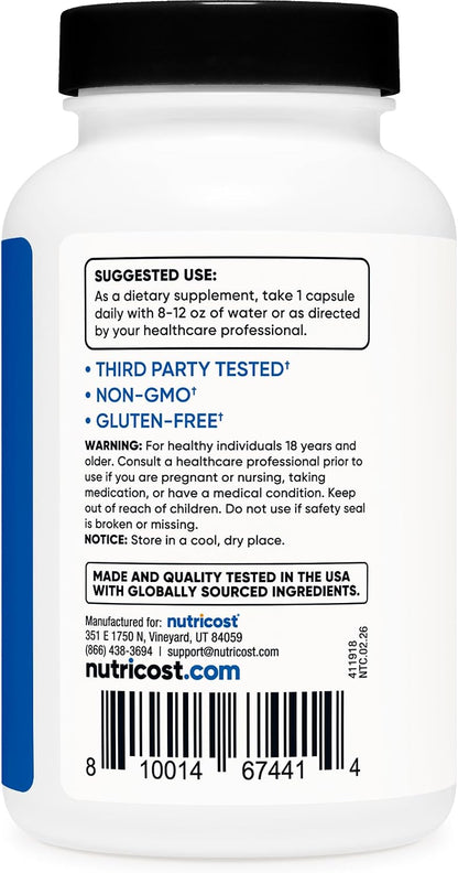 Nutricost Turkesterone Food Supplement 600mg, 120 Capsules - Vegetarian, Non-GM & Gluten-free
