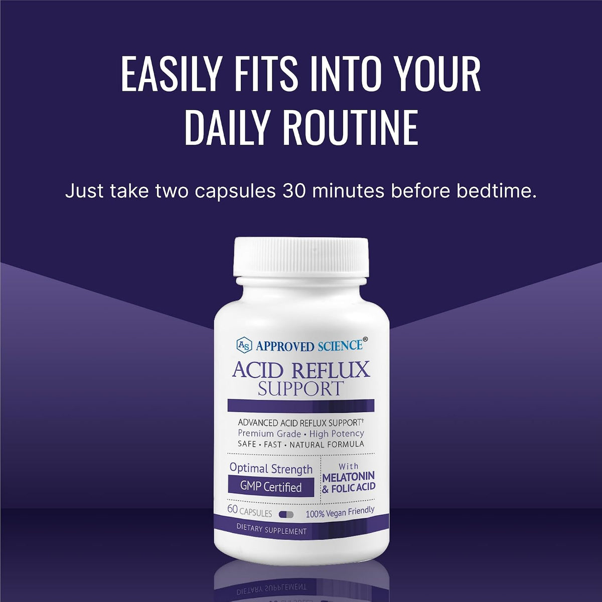 Approved Science Acid Reflux Support – 60 Capsules – Vegan - görsel 6