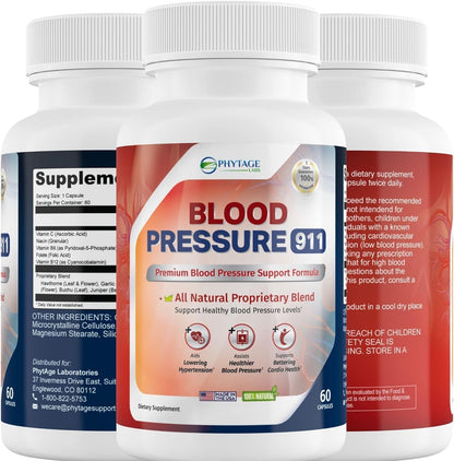 Phytage Labs Blood Pressure 911 - Blood Pressure Support Supplement (2 Pack)