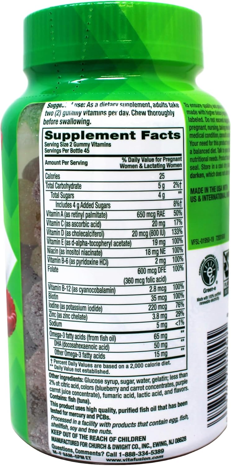 Vitafusion PreNatal Gummy Vitamins, 90ct - görsel 2
