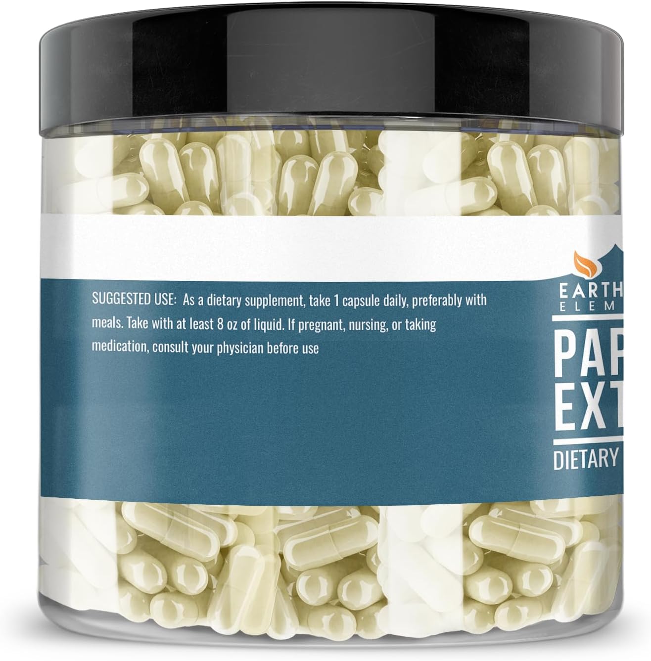 Earthborn Elements Papaya Fruit Extract 200 Capsules, Pure & Undiluted, No Additives - görsel 3