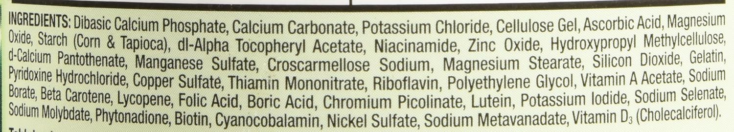 Kirkland Signature Adults 50 plus Mature Multi Vitamins & Minerals, 400-Tablet Bottle - görsel 3