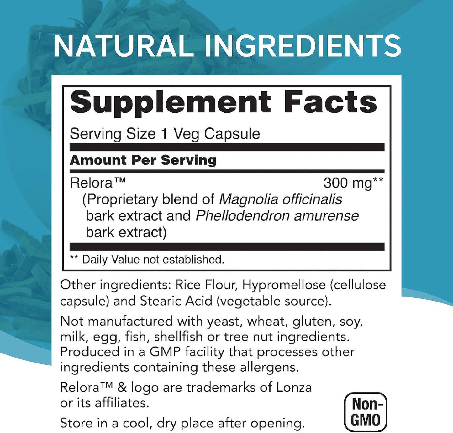 NutriWorth Relora - Stress & Weight Management Supplement, 300 mg Vegetable Capsules, 60 Capsules - görsel 3