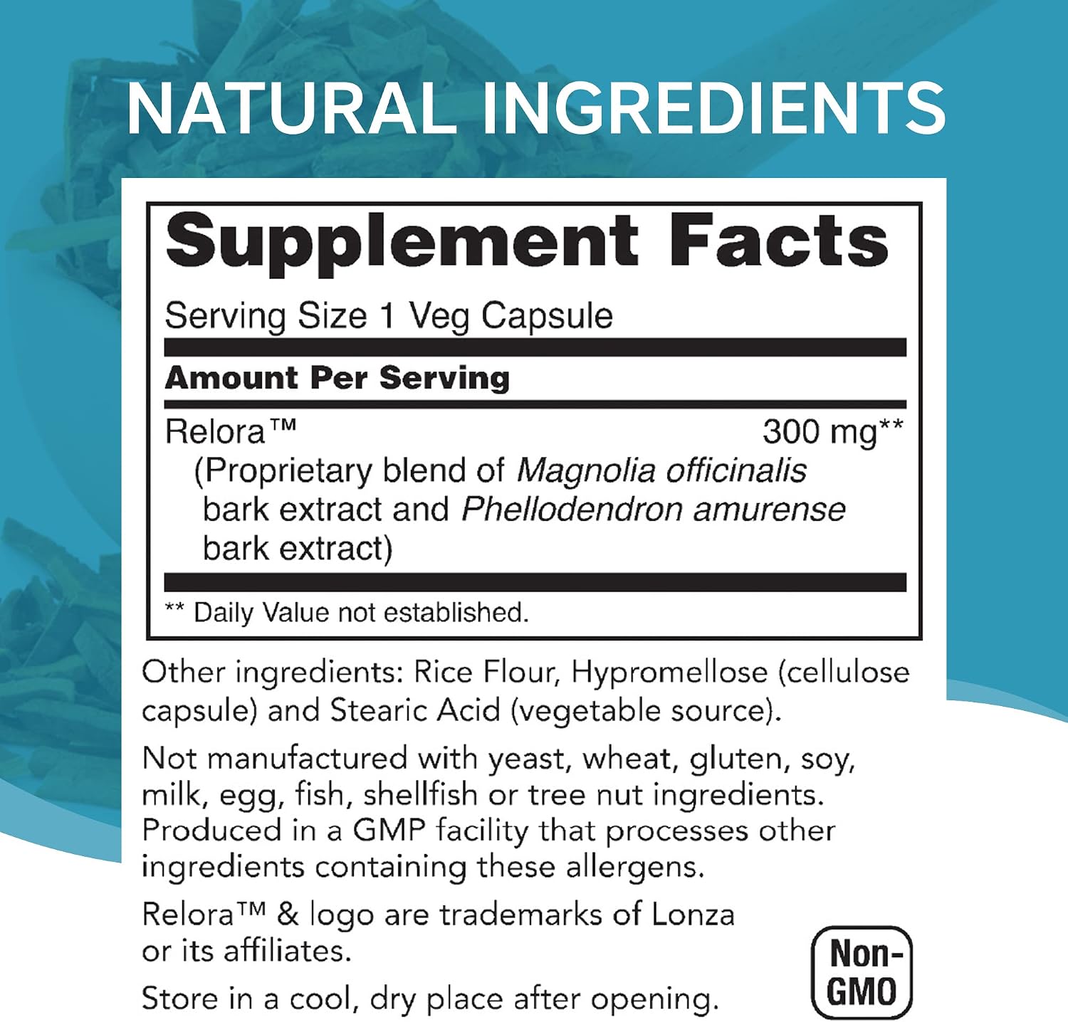 NutriWorth Relora - Stress & Weight Management Supplement, 300 mg Vegetable Capsules, 60 Capsules - görsel 3