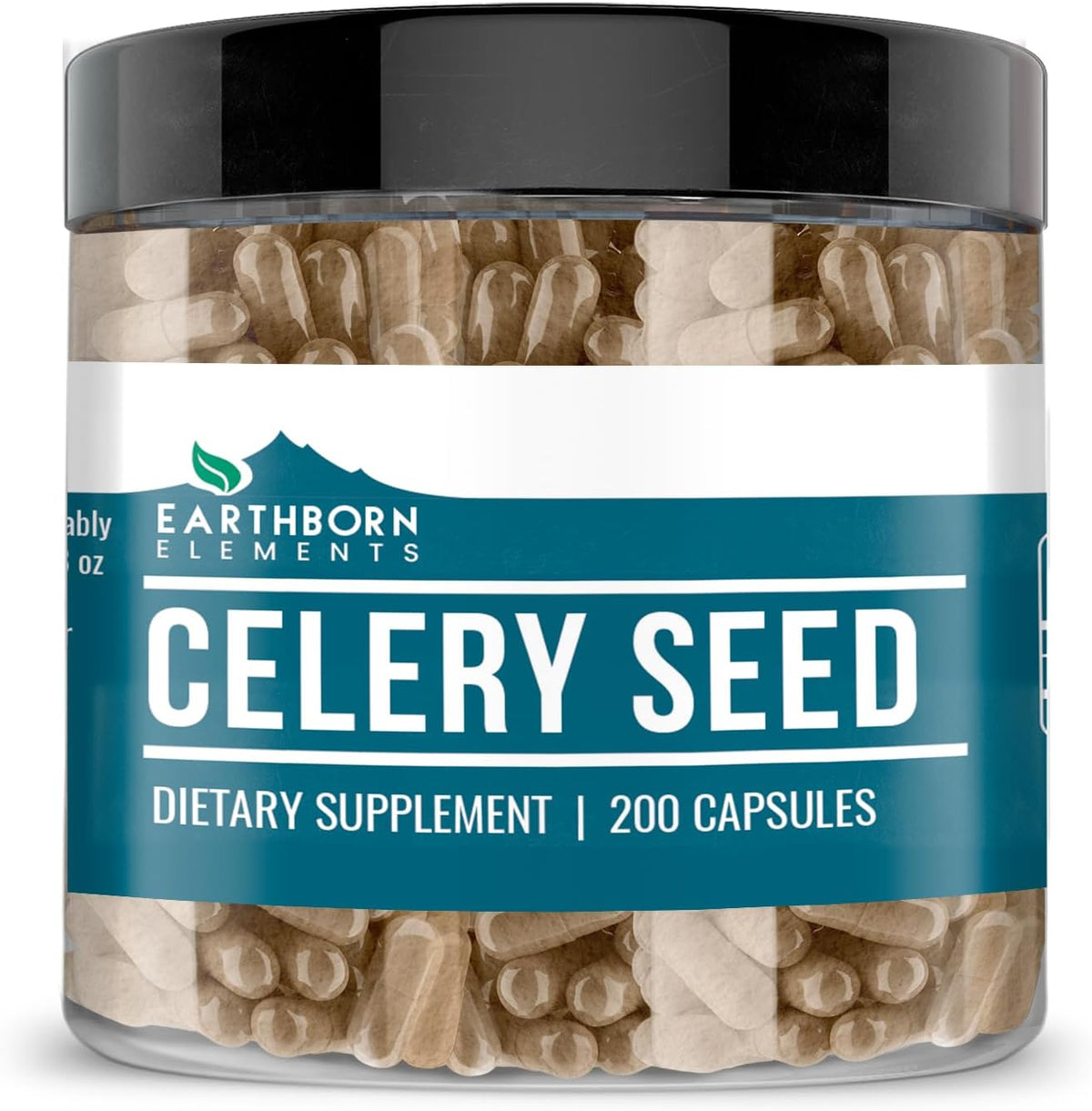 Earthborn Elements Celery Seed 200 Capsules, Pure & Undiluted, No Additives - görsel 1
