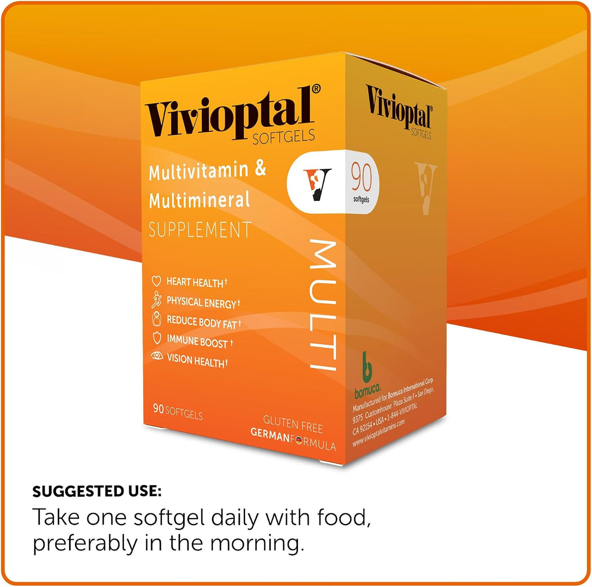 Vivioptal Multi, 90 Softgels, Multivitamin & Multimineral, Gluten-free, German Formula - görsel 4