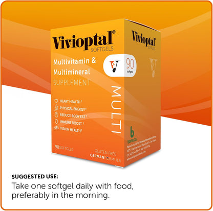 Vivioptal Multi, 90 Softgels, Multivitamin & Multimineral, Gluten-free, German Formula