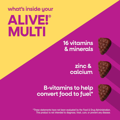 Nature's Way Alive! Women's 50 Plus Multivitamin Gummy, Mixed Berry, 130 Gummies