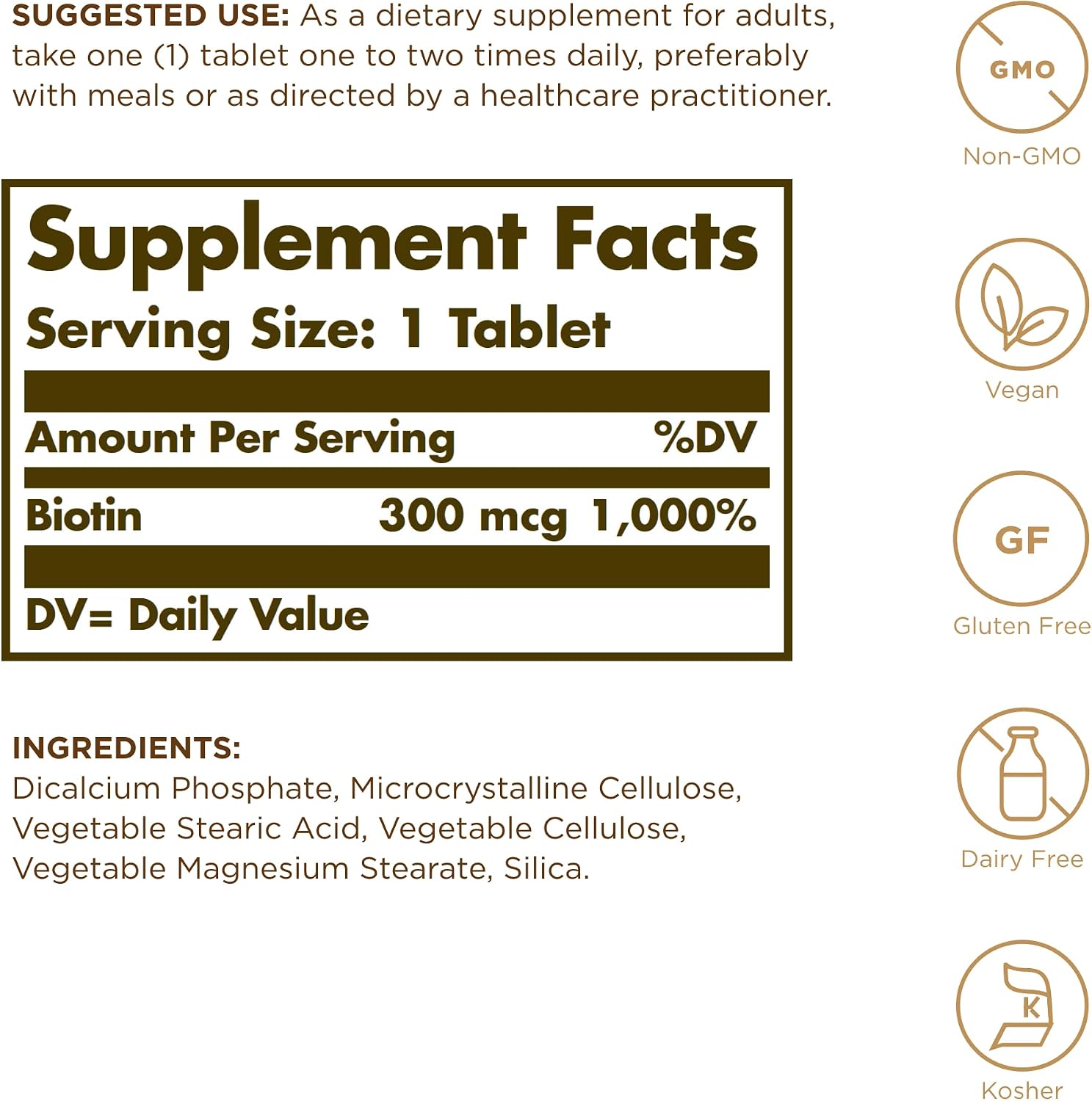 Solgar Biotin 300 mcg Tablets, Pack of 3 - görsel 2