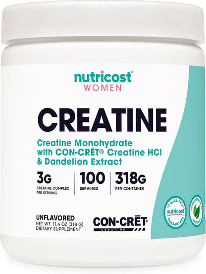 Nutricost Creatine Monohydrate Powder for Women - Peach Mango Flavour, 50 Servings