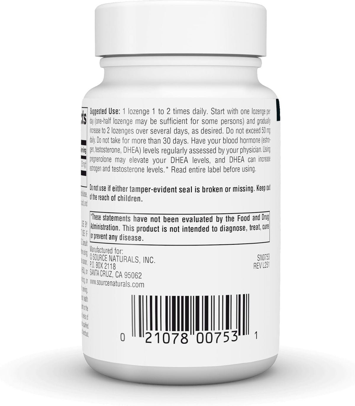 Source Naturals Pregnenolone 25mg - 120 Cherry Lozenges - görsel 4
