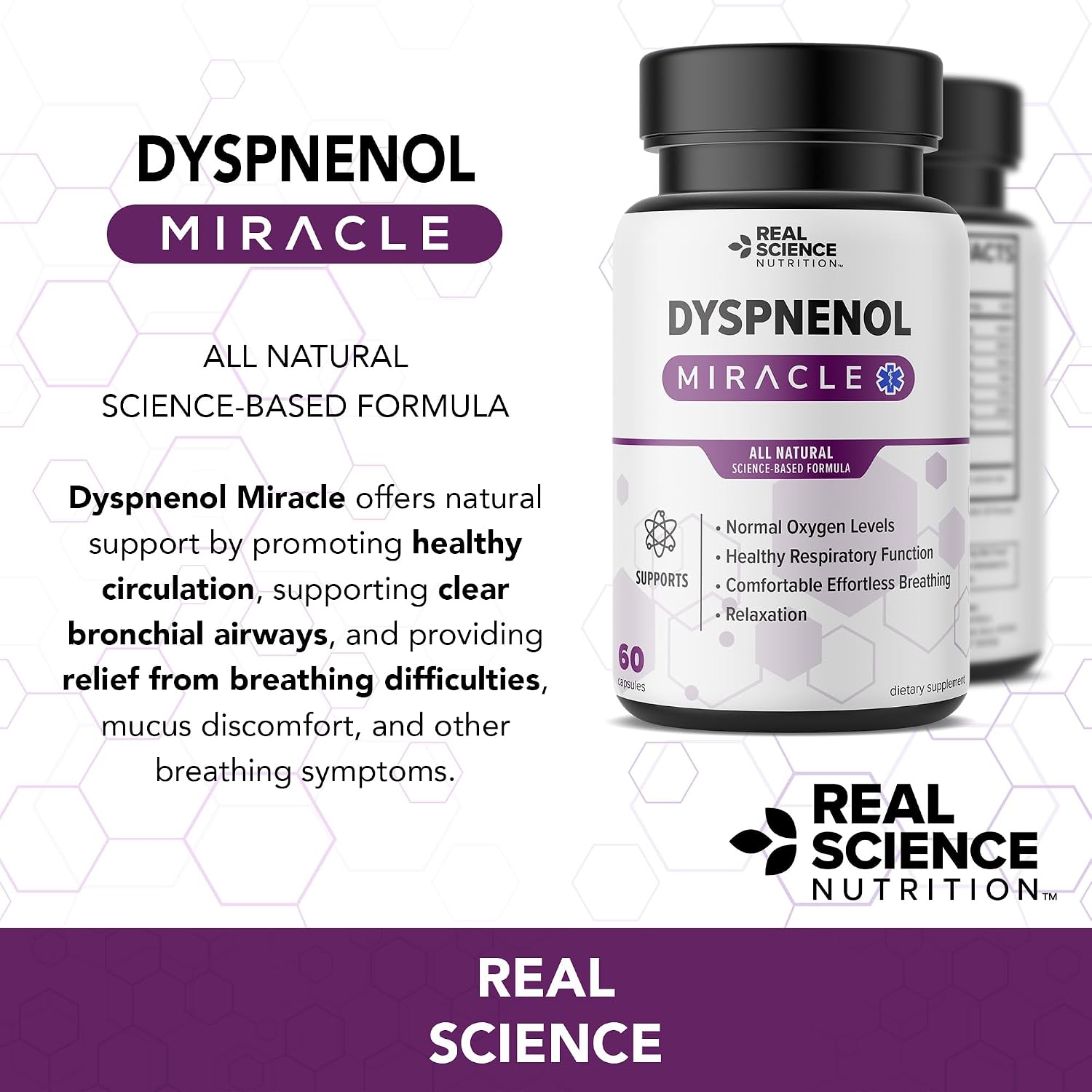 Real Science Dyspnenol - Natural Lung Support Supplement, 60 Capsules - görsel 4