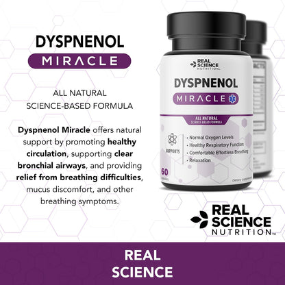 Real Science Dyspnenol - Natural Lung Support Supplement, 60 Capsules