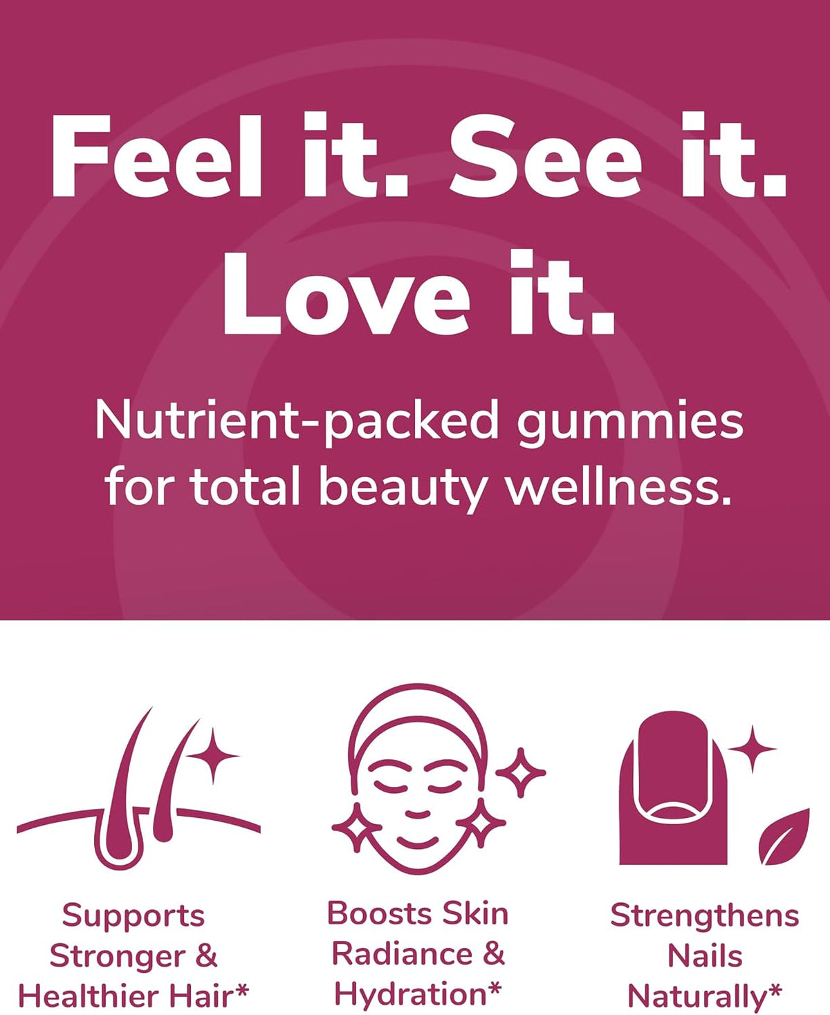 Lunakai USA-made Super Hair Gummies with Biotin, Zinc, Horsetail Extract & Saw Palmetto – Hair Growth Vitamins for Women & Men, 60 Gummies - görsel 7