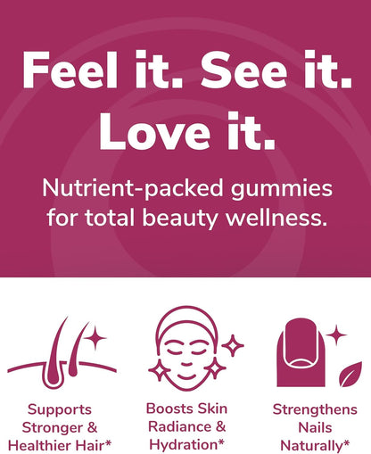 Lunakai USA-made Super Hair Gummies with Biotin, Zinc, Horsetail Extract & Saw Palmetto – Hair Growth Vitamins for Women & Men, 60 Gummies