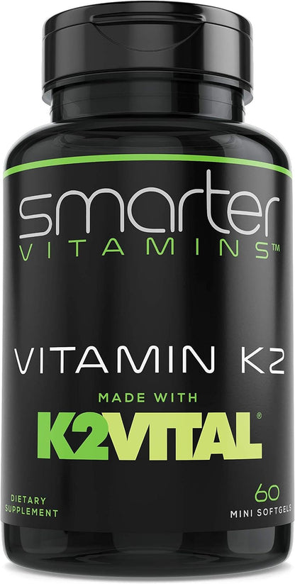 Smarter Vitamin K2 MK7 100mcg with K2VITAL and Kale – 180 Liquid Softgels (3-Pack)